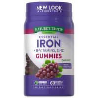 Nature's Truth Essential Iron, Vegan Gummies, Natural Grape Flavor, 60 Each