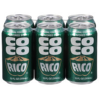 Coco Rico Soda, Coconut Flavored, Natural, 6 Each