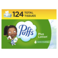 Puffs Plus Puffs Plus Lotion Facial Tissue, 1 Count, 124 Each
