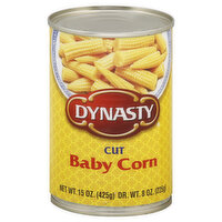 Dynasty Baby Corn, Cut, 15 Ounce