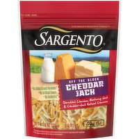 Sargento Shredded Cheese, Cheddar Jack, Fine Cut, 8 Ounce