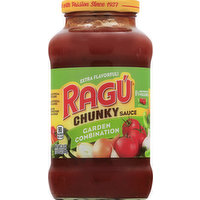 Ragu Sauce, Chunky, Garden Combination, 24 Ounce