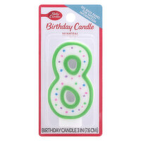 Betty Crocker Birthday Candle, Numeral 8, 3 Inch, 1 Each