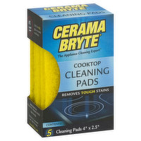 Cerama Bryte Cleaning Pads, Cooktop, 5 Each
