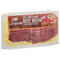 Godshall's Beef Bacon, Real Wood Smoked, Cured Beef Plates, 12 Ounce
