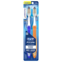 Oral-B Toothbrushes, Expert Clean, Vibrating, 2 Each