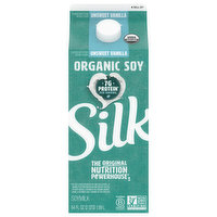 Silk Soymilk, Organic, Unsweet Vanilla, 64 Fluid ounce