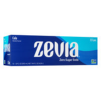 Zevia Soda, Zero Sugar, Cola, 12 Each