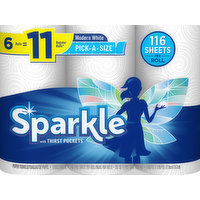 Sparkle Paper Towels, Pick-A-Size, Modern White, 2-Ply, 6 Each