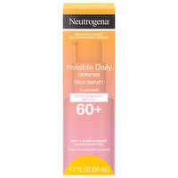 Neutrogena Sunscreen, Face Serum, Invisible Daily Defense, SPF 60+, 1.7 Fluid ounce