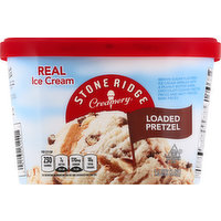Stone Ridge Creamery Ice Cream, Real, Loaded Pretzel, 1.5 Quart