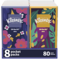 Kleenex On the Go Go-Packs Facial Tissues, 8 Each