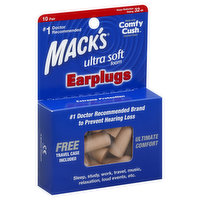Mack's Earplugs, Ultra Soft Foam, 10 Each