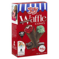 JOY Waffle Cones, Chocolate, 12 Each