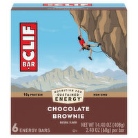 Clif Bar Energy Bars, Chocolate Brownie, 6 Each