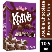 Krave Cold Breakfast Cereal, Double Chocolate Brownie Batter, 10.5 Ounce