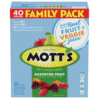 Mott's Fruit Flavored Snacks, Assorted Fruit, Family Pack, 40 Each