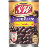 S&W Black Beans, Low Sodium, 15 Ounce