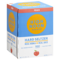 High Noon Hard Seltzer, Peach, 4 Pack, 4 Each