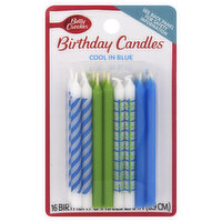 Betty Crocker Birthday Candle, Cool in Blue, 2.75 Inch, 16 Each