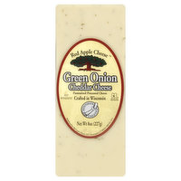 Red Apple Cheese Cheese, Cheddar, Green Onion, 8 Ounce