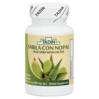 Tadin Aloe Vera, with Cactus, 500 mg, Capsules, 60 Each