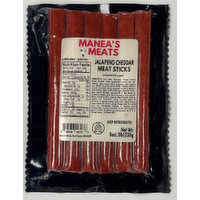 Manea's Meat Sticks, Jalapeno Cheddar, 8 Ounce