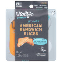 Violife Cheese Alternative, American Sandwich Slices, 10 Each