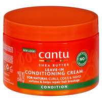 Cantu Conditioning Cream, Leave-In, Shea Butter, 12 Ounce