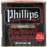 Phillips Blackening Seasoning, Authentic, 6 Ounce