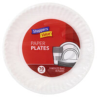 Shoppers Value Plates, Paper, 9 Inch, 70 Each