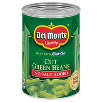 Del Monte Cut Green Beans, No Salt Added, 14.5 Ounce