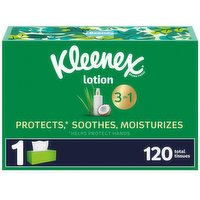 Kleenex Tissues, Coconut Oil + Aloe, 3-Ply, 120 Each