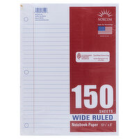 Norcom Notebook Paper, Wide Ruled, 150 Each