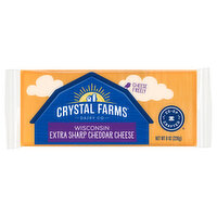 Crystal Farms Cheese, Wisconsin, Extra Sharp Cheddar, 8 Ounce