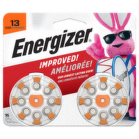 Energizer Batteries, Hearing Aid, Zinc Air, Size 13, 16 Each