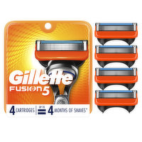 Gillette Fusion5 Razor Refills for Men, 4 Razor Blade Refills, 4 Each