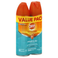 Off! Insect Repellent I, Family Care, Smooth & Dry, Value Pack, 2 Each
