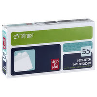 Top Flight Envelopes, Security, Strip & Seal, 55 Each