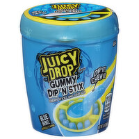 Juicy Drop Candy, Gummy Dip 'N Stix, Blue Rebel, Age 4+, 3.4 Ounce