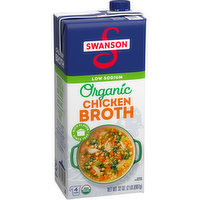 Swanson® Organic 100% Natural, Low Sodium Chicken Broth, 32 Ounce