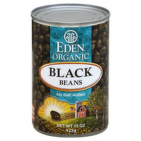 Eden Black Beans, No Salt Added, 15 Ounce