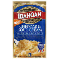 Idahoan Mashed Potatoes, Cheddar & Sour Cream, 4 Ounce