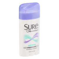 Sure Anti-Perspirant & Deodorant, Unscented, Original Solid, 2.7 Ounce