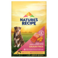 Nature's Recipe Dog Food, Natural, Grain Free, Salmon, Sweet Potato & Pumpkin Recipe, 12 Pound