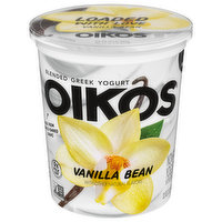 Oikos Yogurt, Nonfat, Blended Greek, Vanilla Bean, 32 Ounce