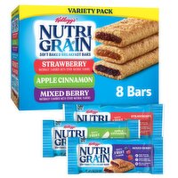 Nutri Grain Soft Baked Breakfast Bars, Variety Pack, 8 Each