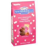 Ghirardelli Milk Chocolate, Caramel Duet Hearts, 6 Ounce
