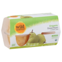 Wild Harvest Organic Pears in 100% Juice, Diced, 4 Each