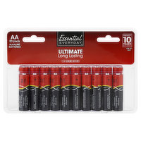 Essential Everyday Batteries, Alkaline, AA, 20 Pack, 20 Each